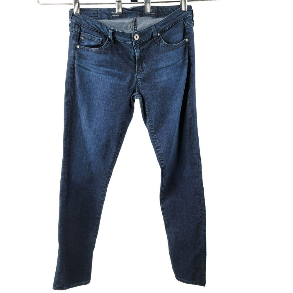 AG Skinny Jeans Adriano Goldschmied Stilt Cigarette Mid Rise Size 28 Stretch - Picture 3 of 7
